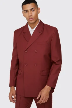 Double Breasted Blazer | BoohooMAN UK