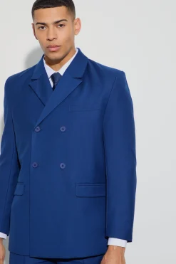 Double Breasted Blazer | BoohooMAN UK