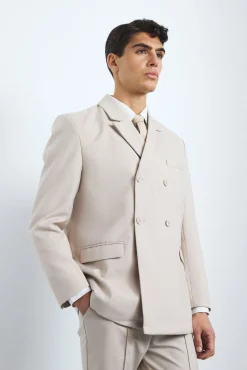 Double Breasted Blazer | BoohooMAN UK