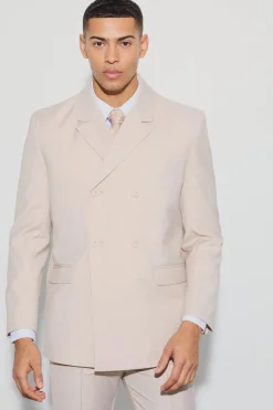 Double Breasted Blazer | BoohooMAN UK
