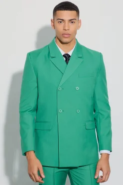 Double Breasted Blazer | BoohooMAN UK