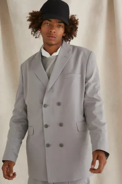Double Breasted Oversized Blazer | BoohooMAN UK