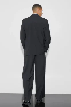 Double Breasted Relaxed Fit Blazer | BoohooMAN UK