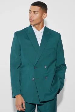 Double Breasted Relaxed Fit Blazer | BoohooMAN UK