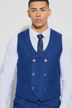 Double Breasted Waistcoat | BoohooMAN UK