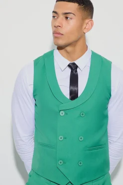 Double Breasted Waistcoat | BoohooMAN UK