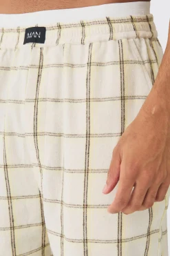 Double Waistband Relaxed Lounge Bottoms | BoohooMAN UK