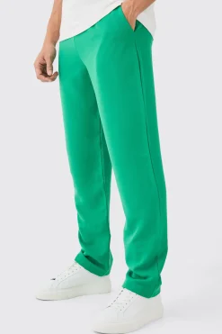 Drawcord Waist Straight Trousers | BoohooMAN UK
