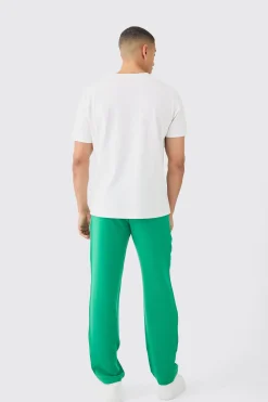 Drawcord Waist Straight Trousers | BoohooMAN UK