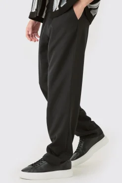 Drawcord Waist Straight Trousers | BoohooMAN UK