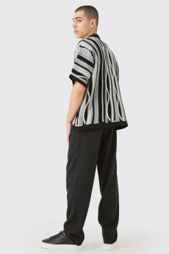 Drawcord Waist Straight Trousers | BoohooMAN UK