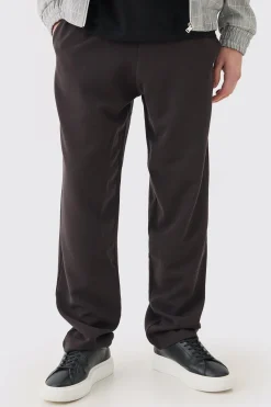 Drawcord Waist Straight Trousers | BoohooMAN UK