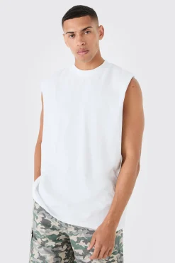 Drop Armhole Extended Neck Tank | BoohooMAN UK