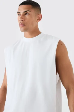 Drop Armhole Extended Neck Tank | BoohooMAN UK