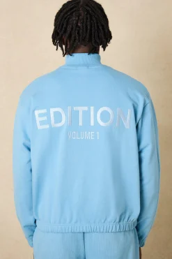 EDITION Oversized Boxy Heavyweight Bomber Jacket | BoohooMAN UK