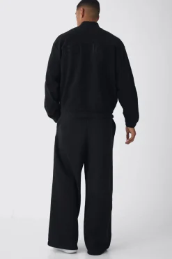 EDITION Oversized Boxy Heavyweight Bomber Jacket | BoohooMAN UK