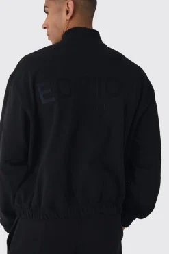 EDITION Oversized Boxy Heavyweight Funnel Neck Sweatshirt | BoohooMAN UK
