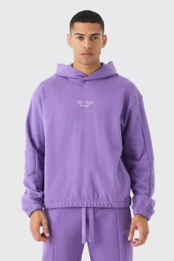 EDITION Oversized Boxy Heavyweight Hoodie | BoohooMAN UK