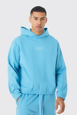 EDITION Oversized Boxy Heavyweight Hoodie | BoohooMAN UK