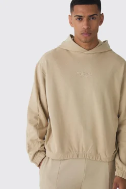 EDITION Oversized Boxy Heavyweight Hoodie | BoohooMAN UK