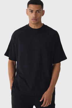 EDITION Oversized Heavyweight Pin Tuck T-shirt | BoohooMAN UK