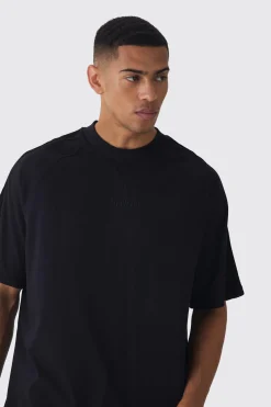 EDITION Oversized Heavyweight Pin Tuck T-shirt | BoohooMAN UK