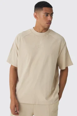EDITION Oversized Heavyweight Pin Tuck T-shirt | BoohooMAN UK
