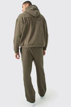 EDITION Oversized Heavyweight Ribbed Hoodie | BoohooMAN UK