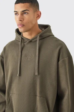 EDITION Oversized Heavyweight Ribbed Hoodie | BoohooMAN UK