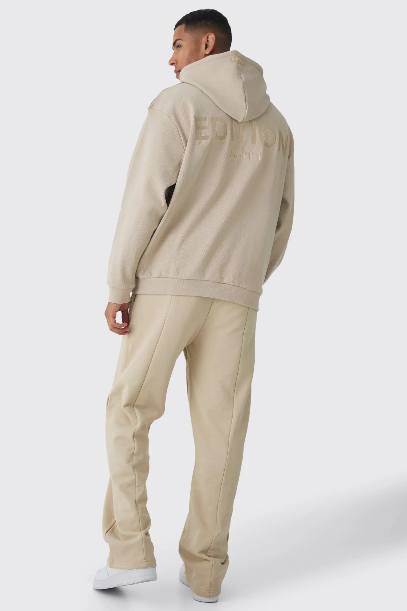 EDITION Oversized Heavyweight Ribbed Hoodie | BoohooMAN UK