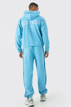 EDITION Oversized Pintuck Detail Heavyweight Jogger | BoohooMAN UK