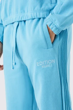 EDITION Oversized Pintuck Detail Heavyweight Jogger | BoohooMAN UK