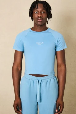 EDITION Shrunken Heavyweight Extended Neck T-shirt | BoohooMAN UK