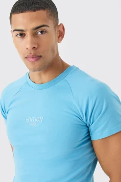 EDITION Shrunken Heavyweight Extended Neck T-shirt | BoohooMAN UK