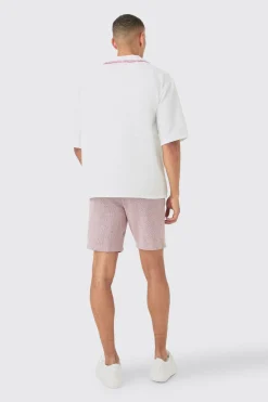 Elastic Waist Textured Comfort Short | BoohooMAN UK