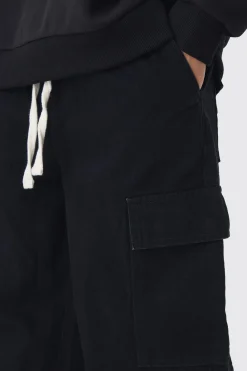 Elasticated Baggy Fit Multi Cargo Trousers | BoohooMAN UK