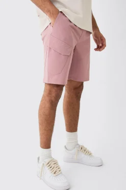 Elasticated Comfort Technical Stretch Short | BoohooMAN UK