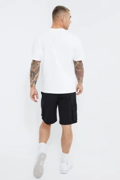 Elasticated Relaxed Cargo Stretch Short | BoohooMAN UK