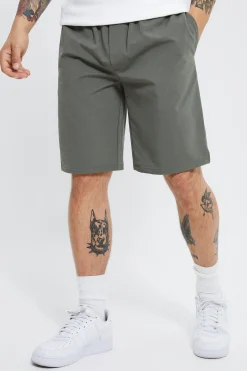 Elasticated Relaxed Stretch Short | BoohooMAN UK