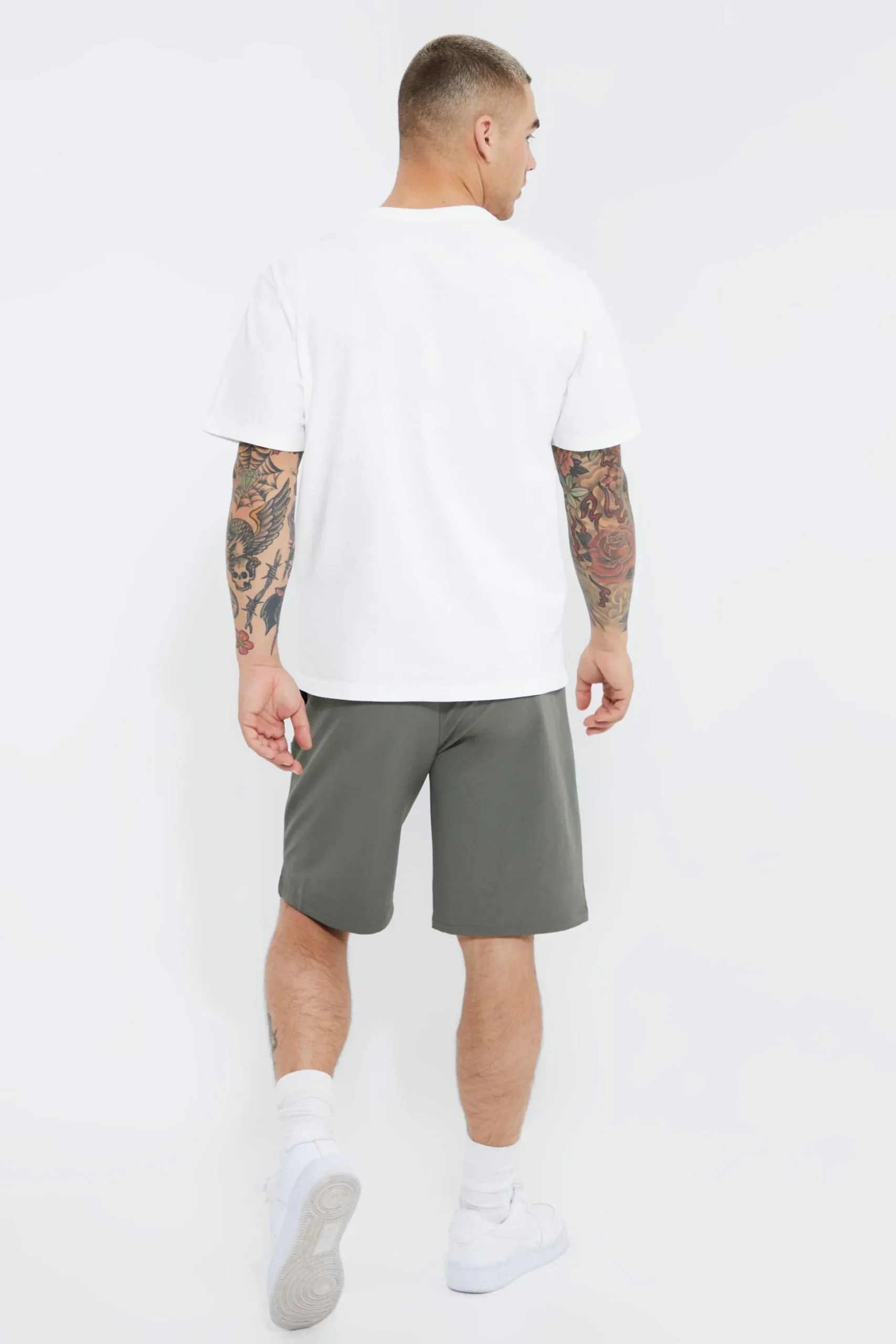 Elasticated Relaxed Stretch Short | BoohooMAN UK