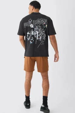 Elasticated Relaxed Technical Stretch Cargo With Zip | BoohooMAN UK