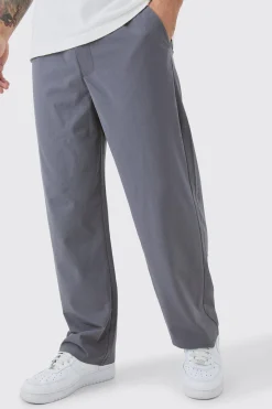 Elasticated Technical Stretch Relaxed Cropped Trouser | BoohooMAN UK