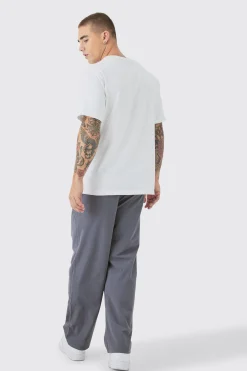 Elasticated Technical Stretch Relaxed Cropped Trouser | BoohooMAN UK