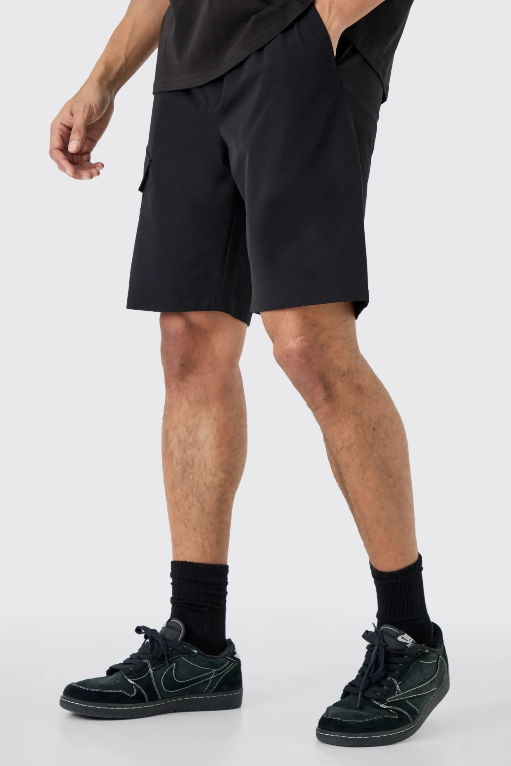 Elasticated Waist Comfort Technical Stretch Short | BoohooMAN UK