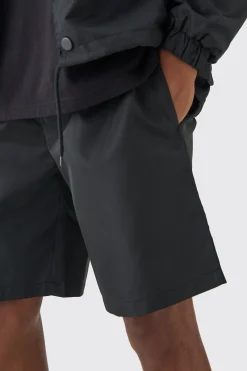 Elasticated Waist Comfort Nylon Shorts | BoohooMAN UK