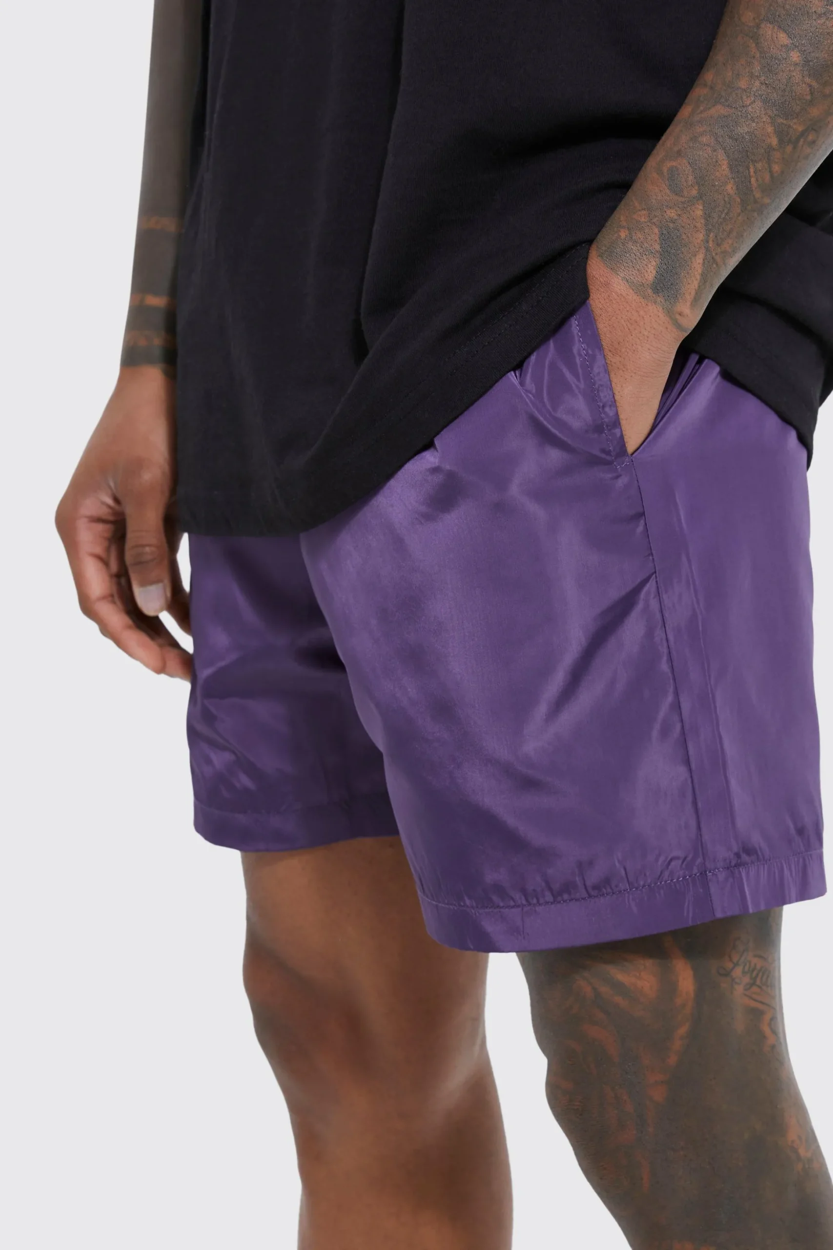 Elasticated Waist Comfort Nylon Short | BoohooMAN UK