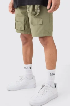 Elasticated Waist Detachable Bag Multi Cargo Pocket Shorts | BoohooMAN UK