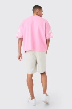 Elasticated Waist Drawcord Detail Relaxed Fit Shorts In Ecru | BoohooMAN UK