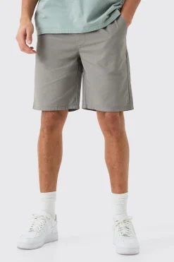 Elasticated Waist Grey Relaxed Fit Shorts | BoohooMAN UK