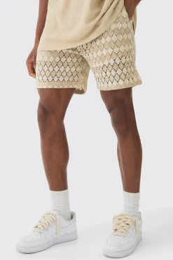 Elasticated Waist Jacquard Bermuda Shorts | BoohooMAN UK